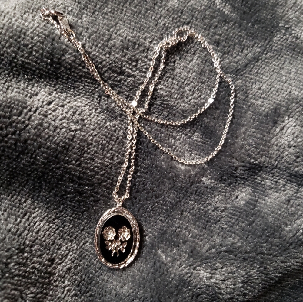 Etched silver roses